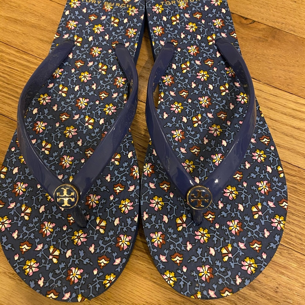 Tory Burch flip flops worn once